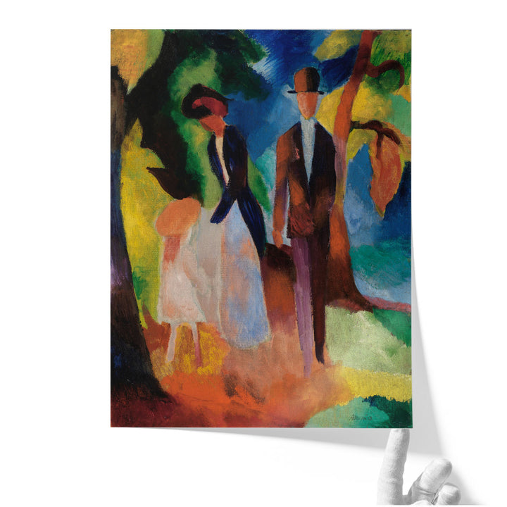 People on the Blue Lake - Canvas Print Wall Art