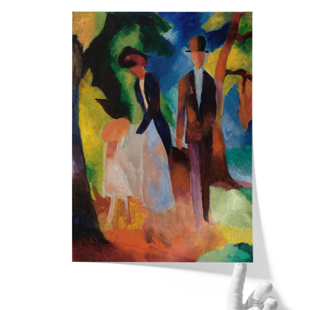 People on the Blue Lake - Canvas Print Wall Art