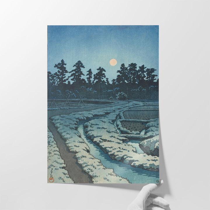 Moon at Ayashi, Miyagi Prefecture - Canvas Print Wall Art