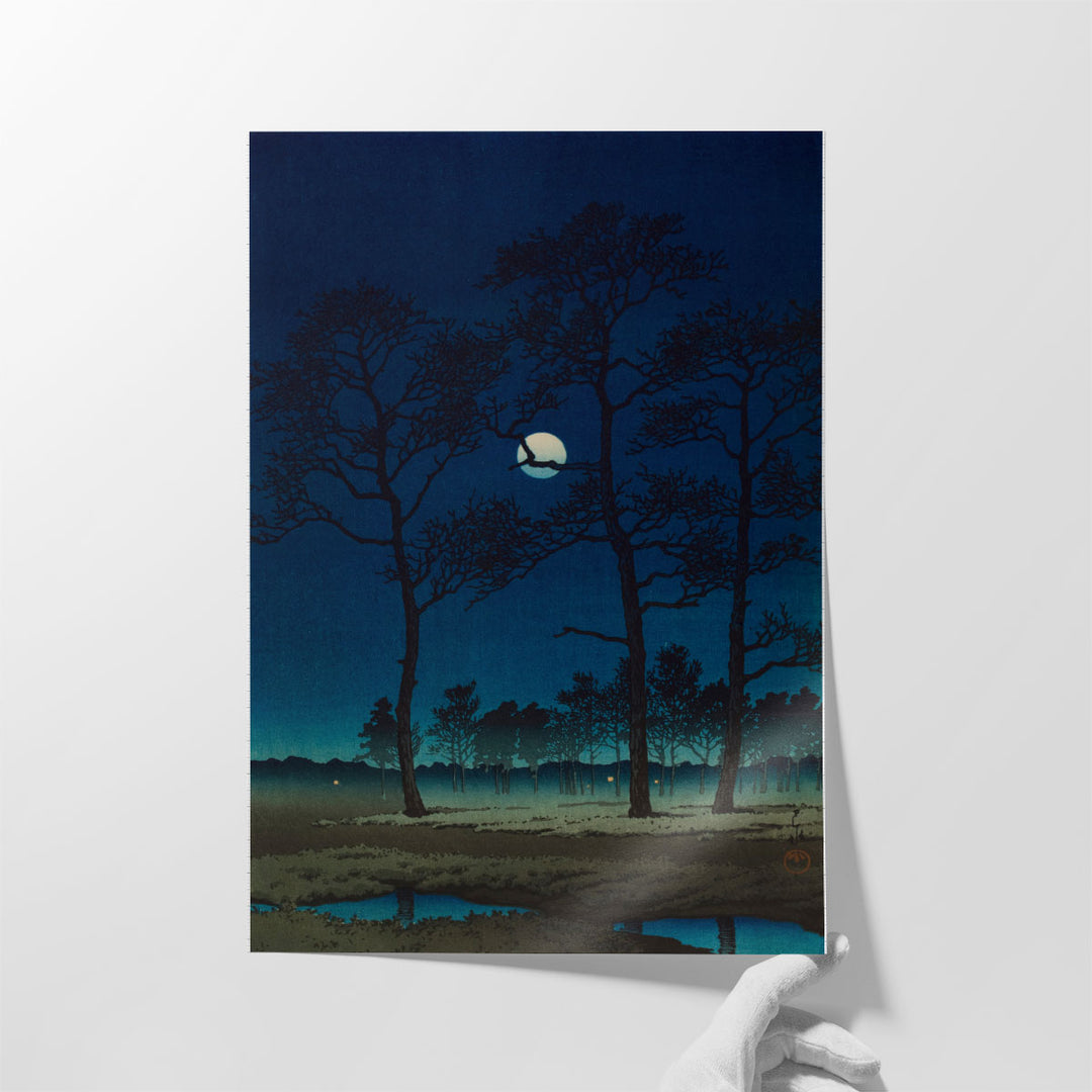 Winter Moon over Toyama Plain, 1931 - Canvas Print Wall Art