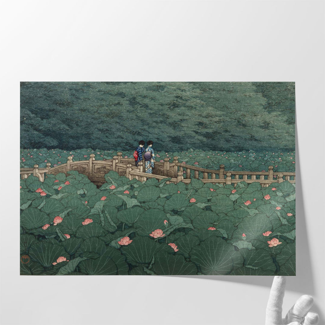 The Pond at Benten Shrine in Shiba - Canvas Print Wall Art