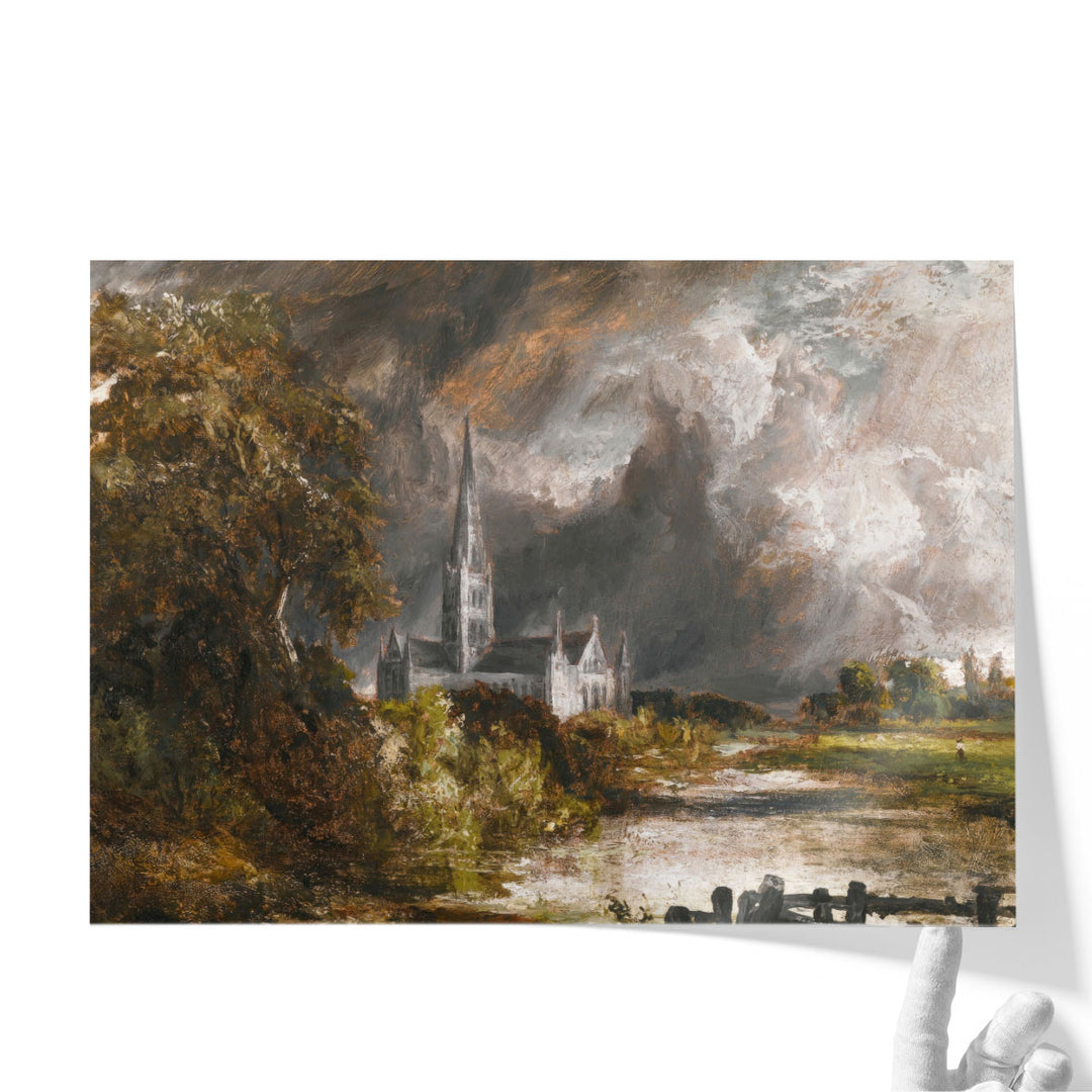 Salisbury Cathedral From The Meadows - Canvas Print Wall Art