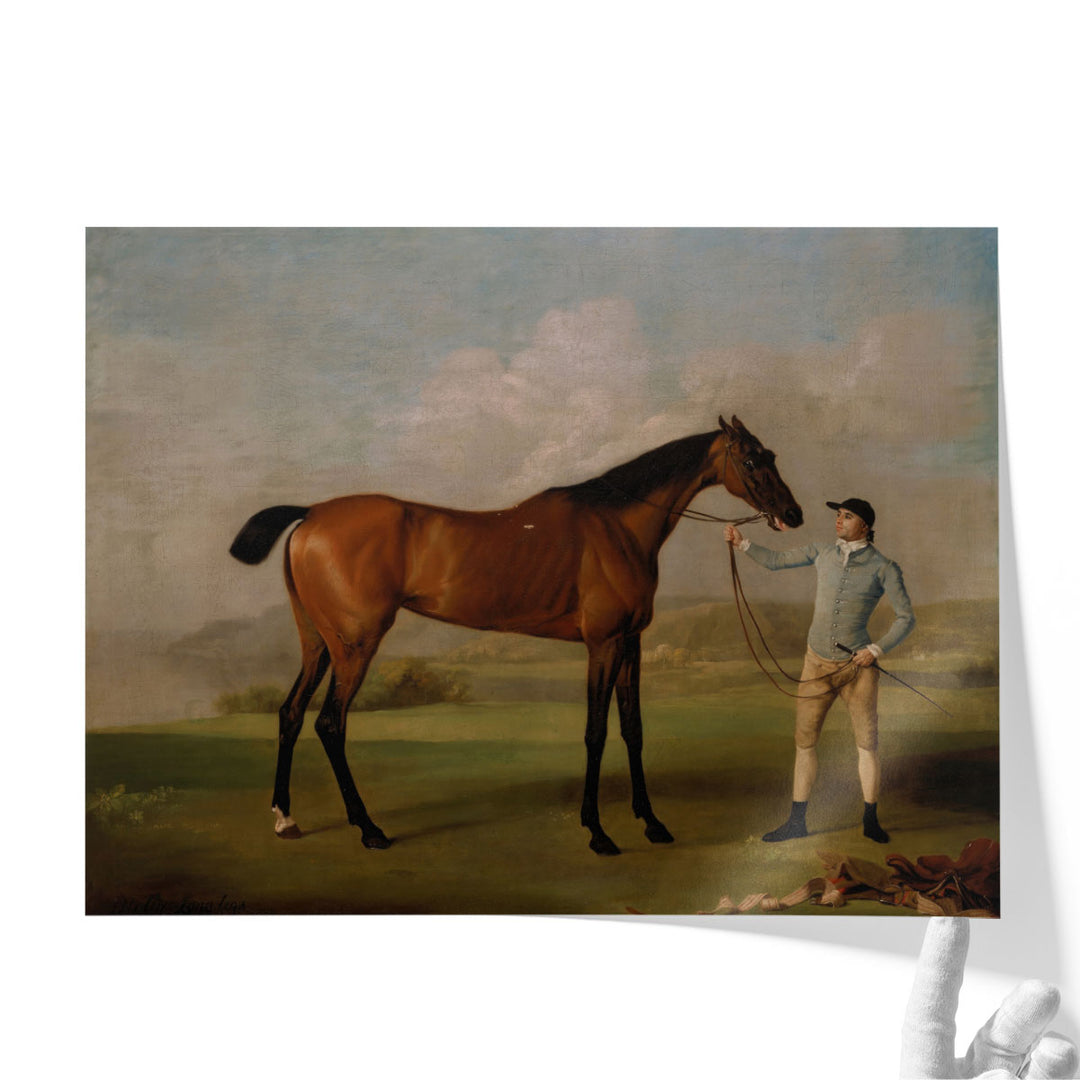 Molly Long Legs with her Jockey - Canvas Print Wall Art