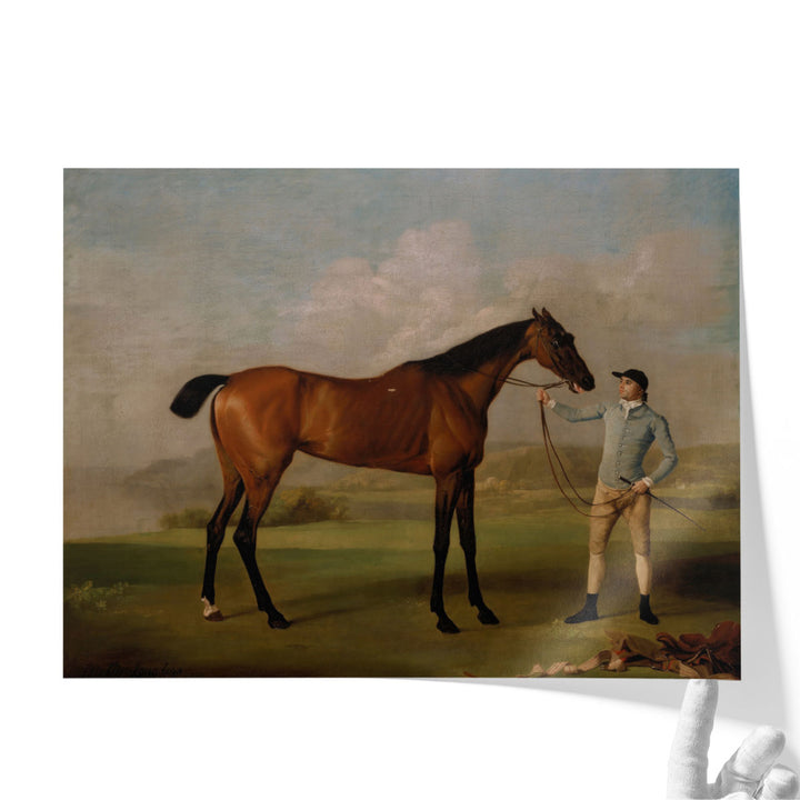 Molly Long Legs with her Jockey - Canvas Print Wall Art