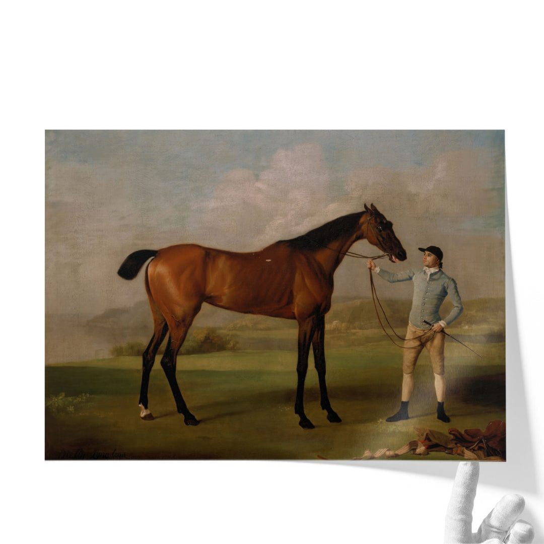 Molly Long Legs with her Jockey - Canvas Print Wall Art