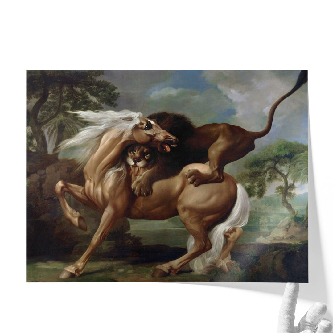 A Lion Attacking a Horse, 1762 - Canvas Print Wall Art