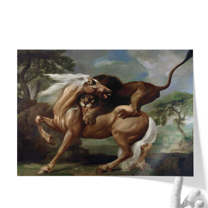 A Lion Attacking a Horse, 1762 - Canvas Print Wall Art