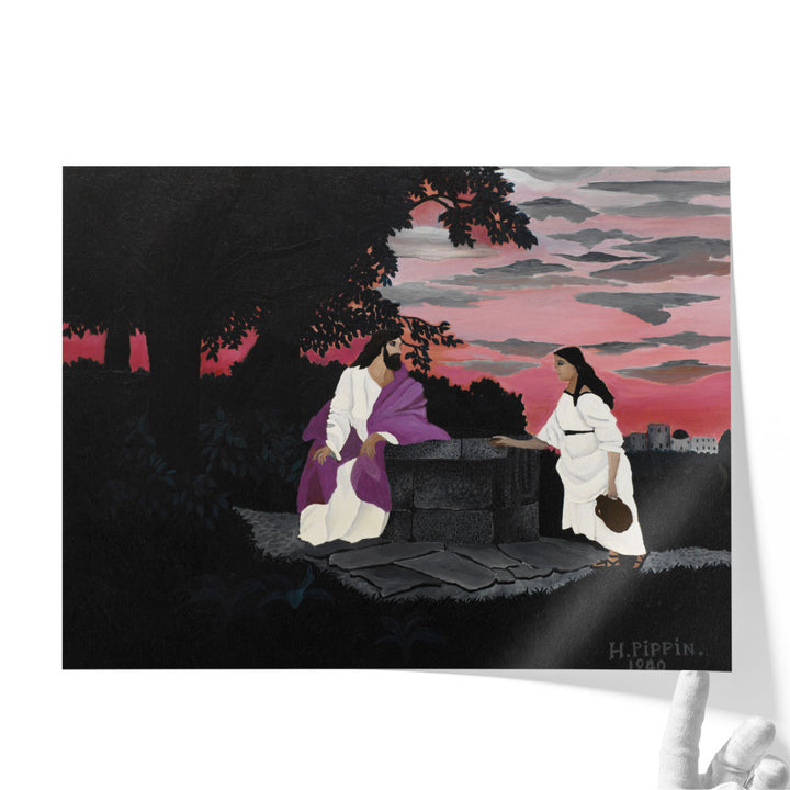Christ and the Woman of Samaria - Canvas Print Wall Art