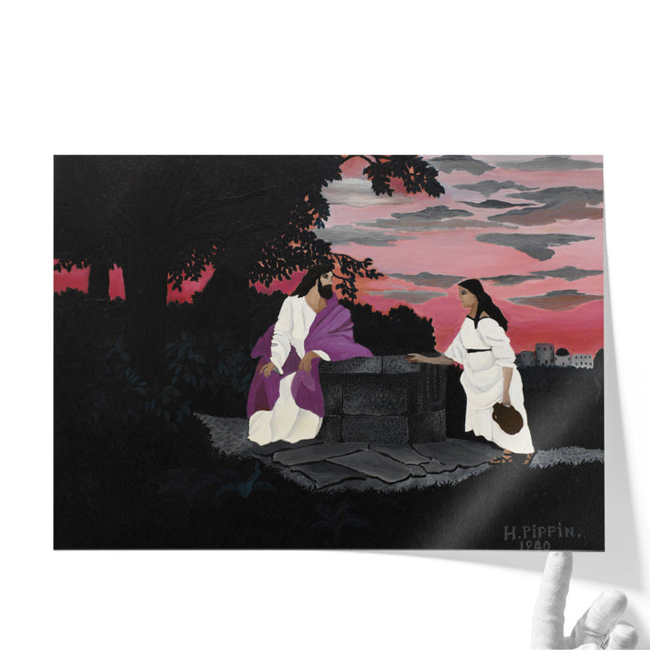 Christ and the Woman of Samaria - Canvas Print Wall Art