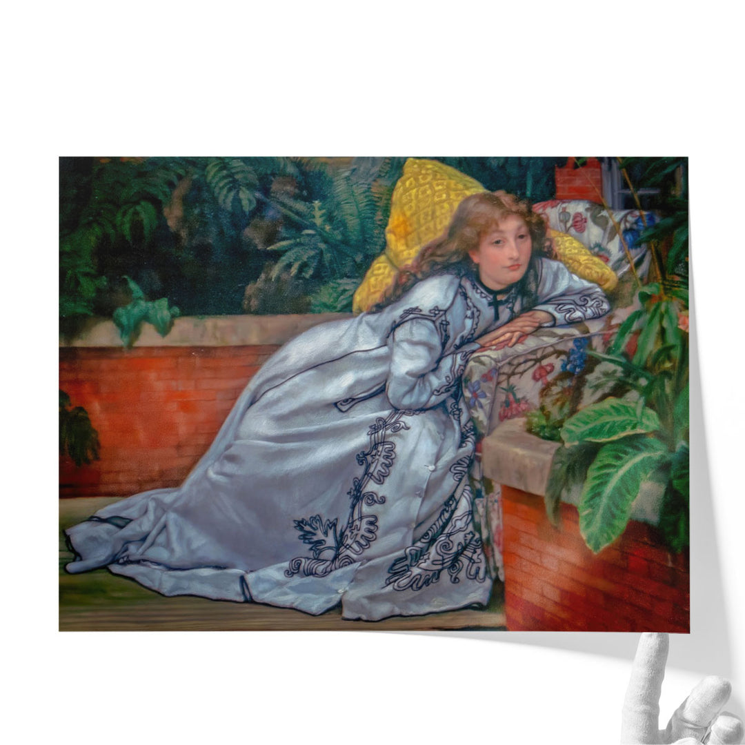 A Girl in an Armchair - Canvas Print Wall Art