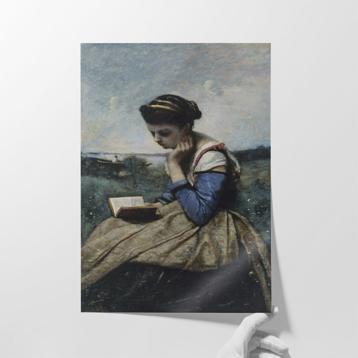 A Woman Reading - Canvas Print Wall Art