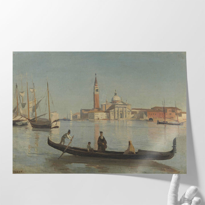 Venice Gondola on the Grand Canal - Canvas Print Wall Art