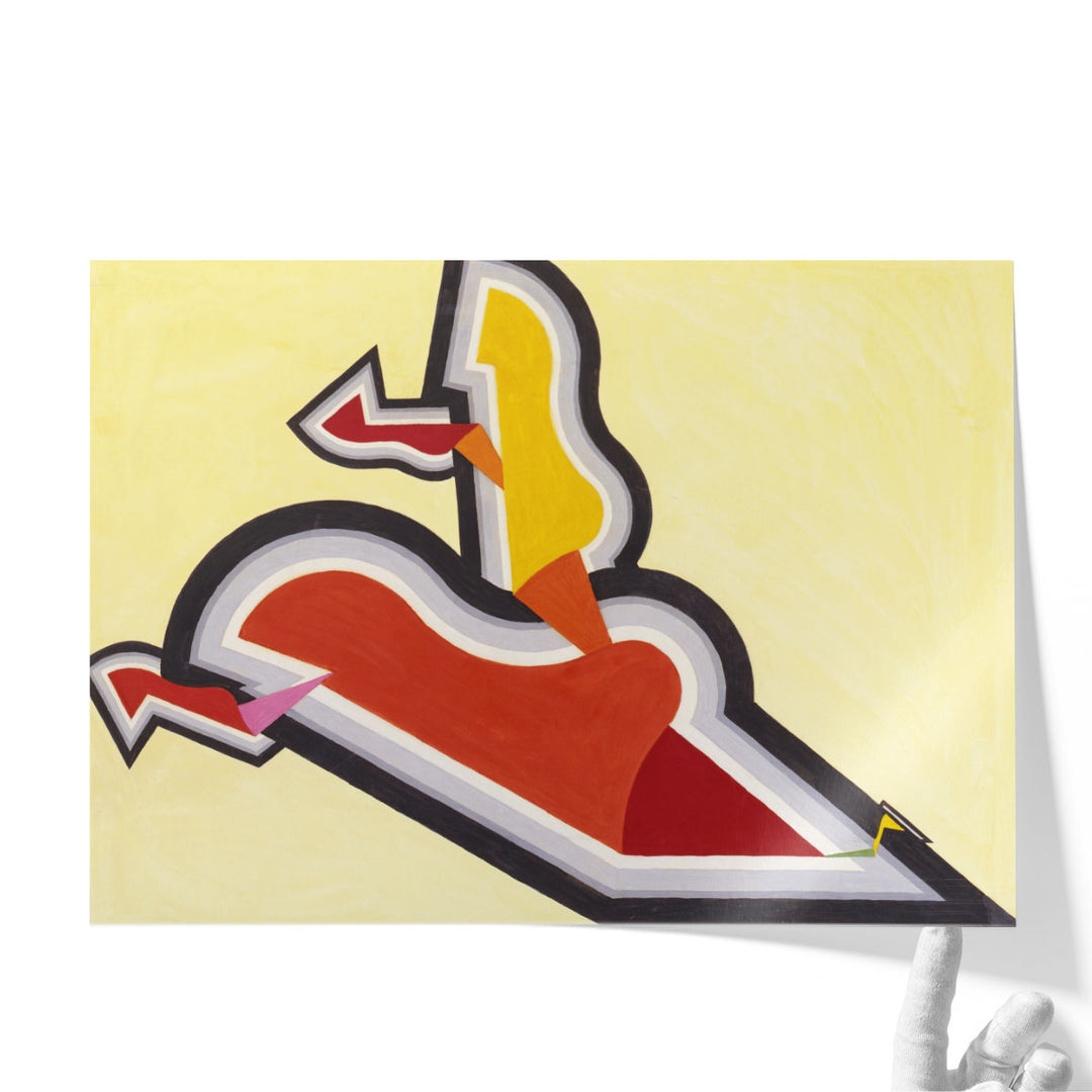 Study in Rhythm, Red and Gold - Canvas Print Wall Art