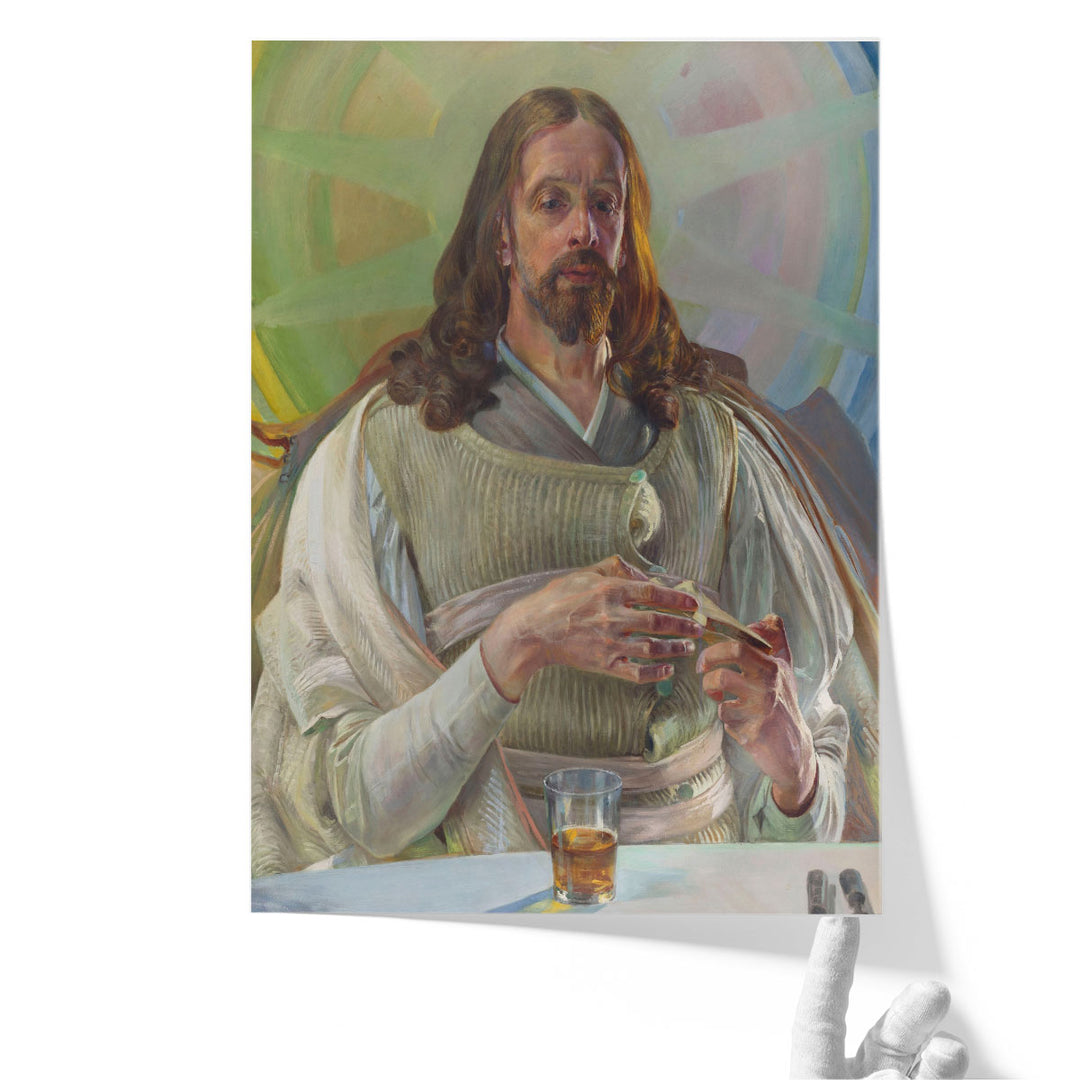 Christ in Emmaus – Central Section of the Triptych - Canvas Print Wall Art