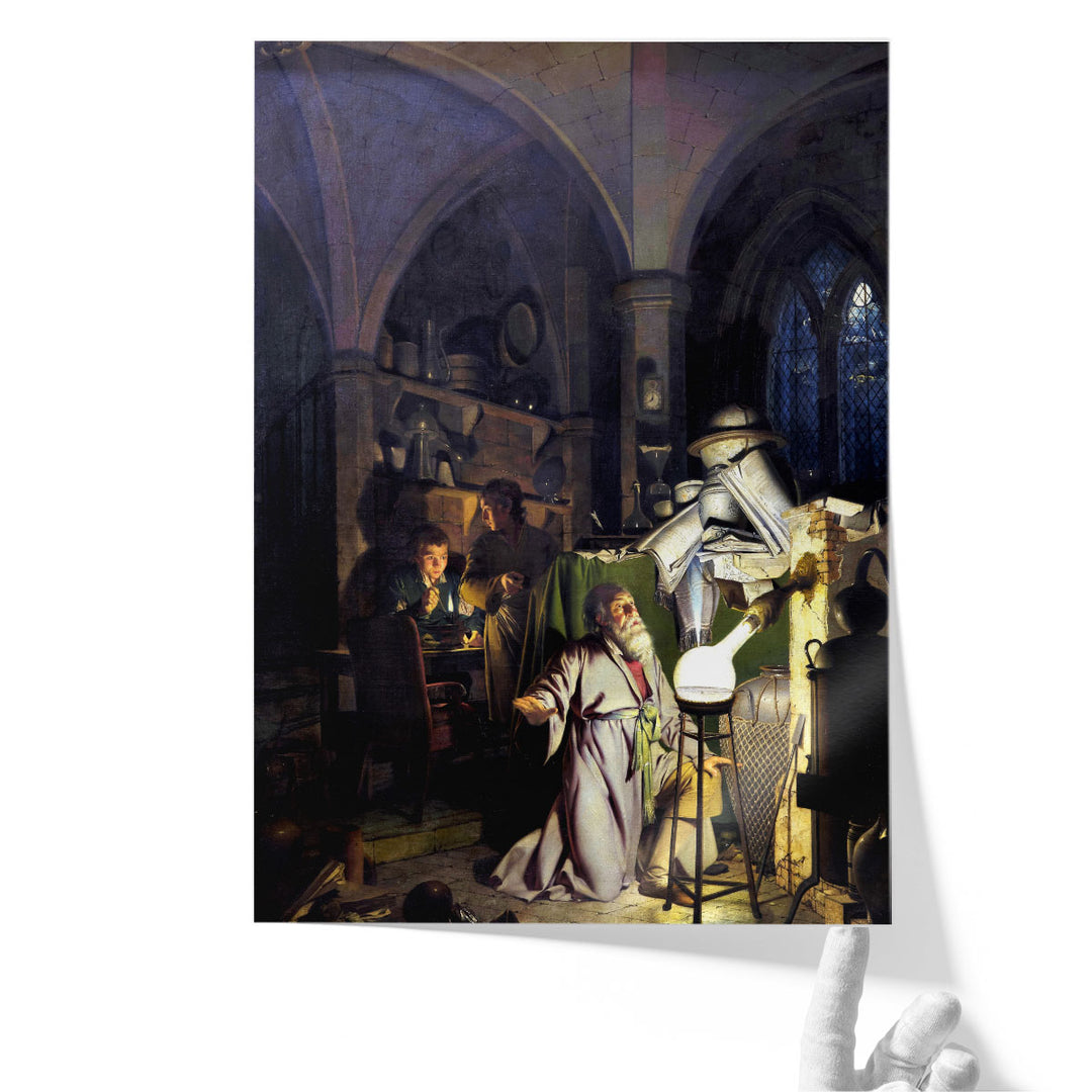 The Alchemist Discovering Phosphorus - Canvas Print Wall Art