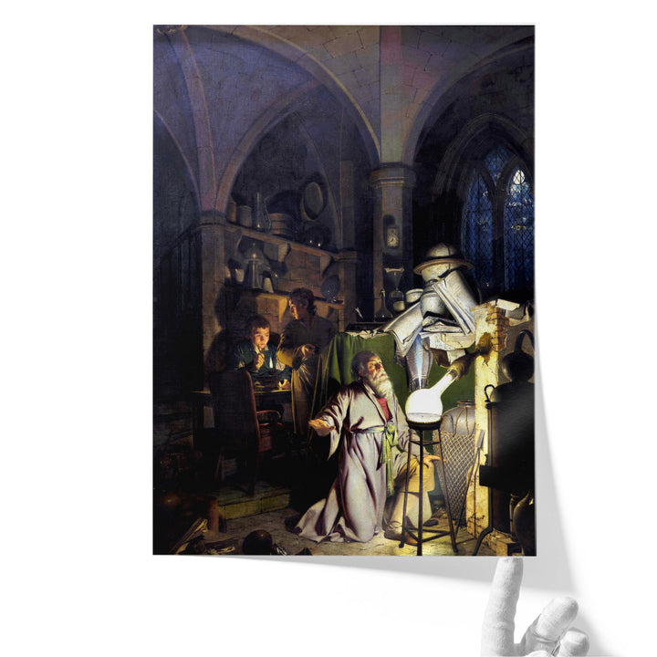 The Alchemist Discovering Phosphorus - Canvas Print Wall Art