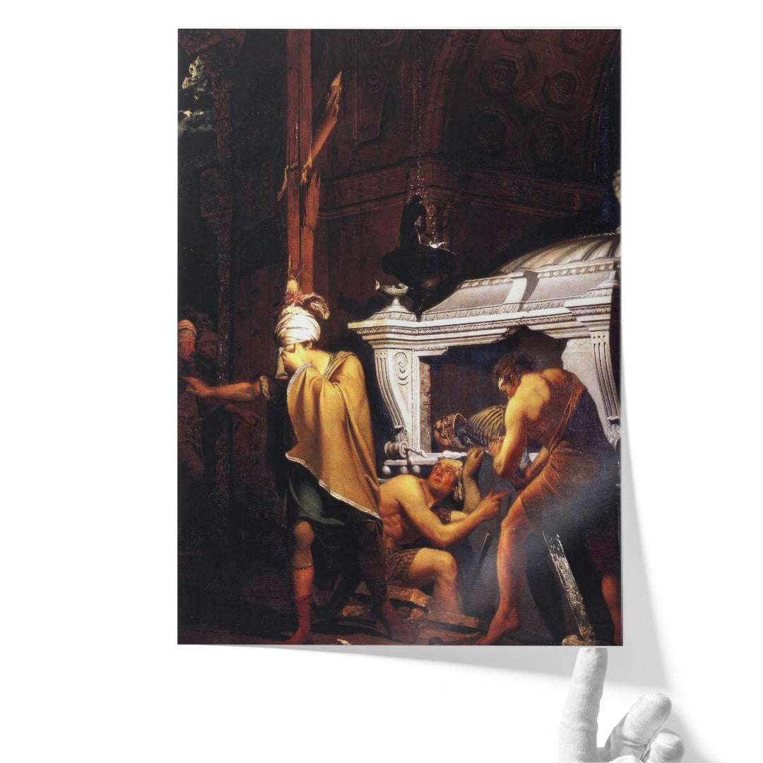 Miravan Breaking Open the Tomb of his Ancestors - Canvas Print Wall Art