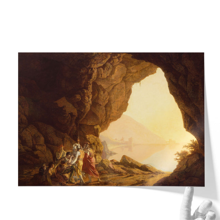 Grotto by the Seaside in the Kingdom of Naples with Banditti - Canvas Print Wall Art