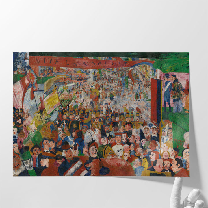 Christ's Entry Into Brussels in 1889 - Canvas Print Wall Art