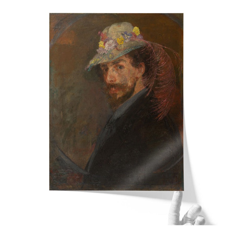 Self‑Portrait with Flowered Hat, 1902 - Canvas Print Wall Art