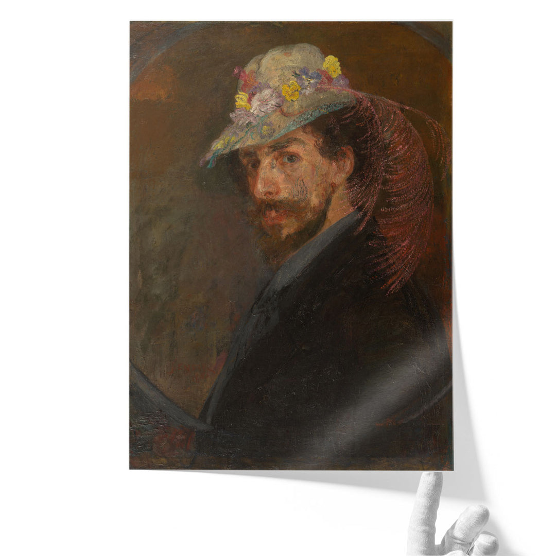 Self‑Portrait with Flowered Hat, 1902 - Canvas Print Wall Art
