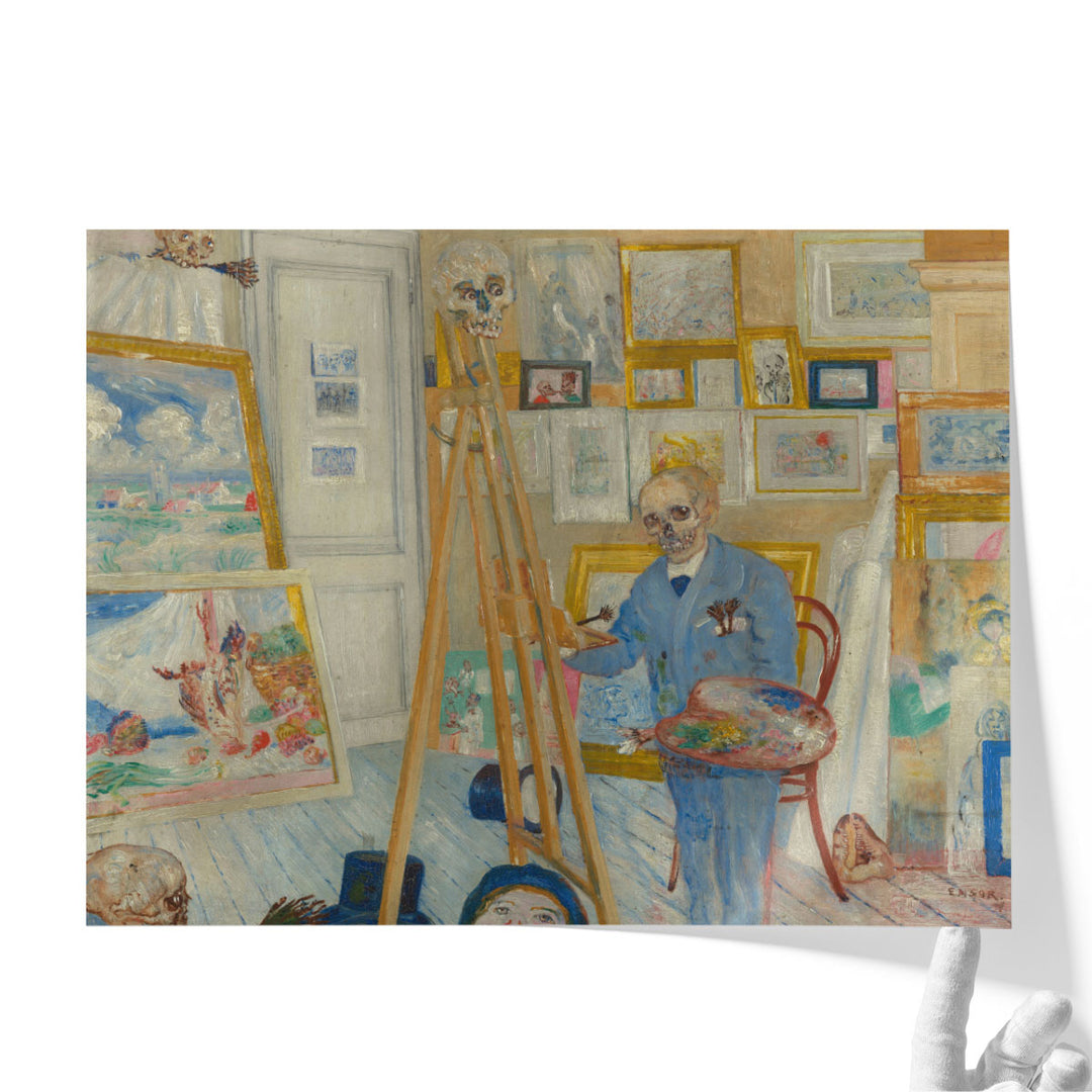 The Skeleton Painter, 1896 - Canvas Print Wall Art