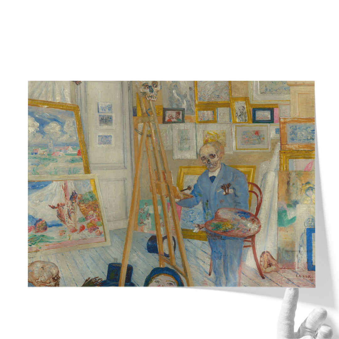The Skeleton Painter, 1896 - Canvas Print Wall Art