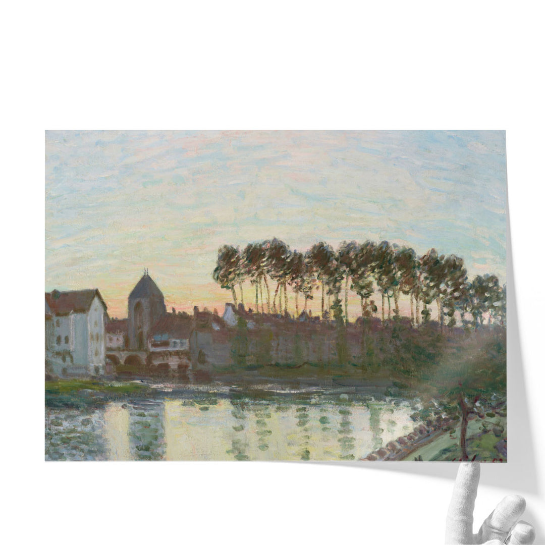 Sunset at Moret, 1877 - Canvas Print Wall Art