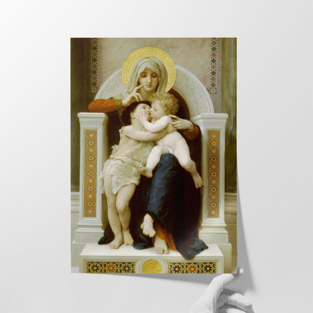 Madonna with child and John the Baptist, 1875 - Canvas Print Wall Art
