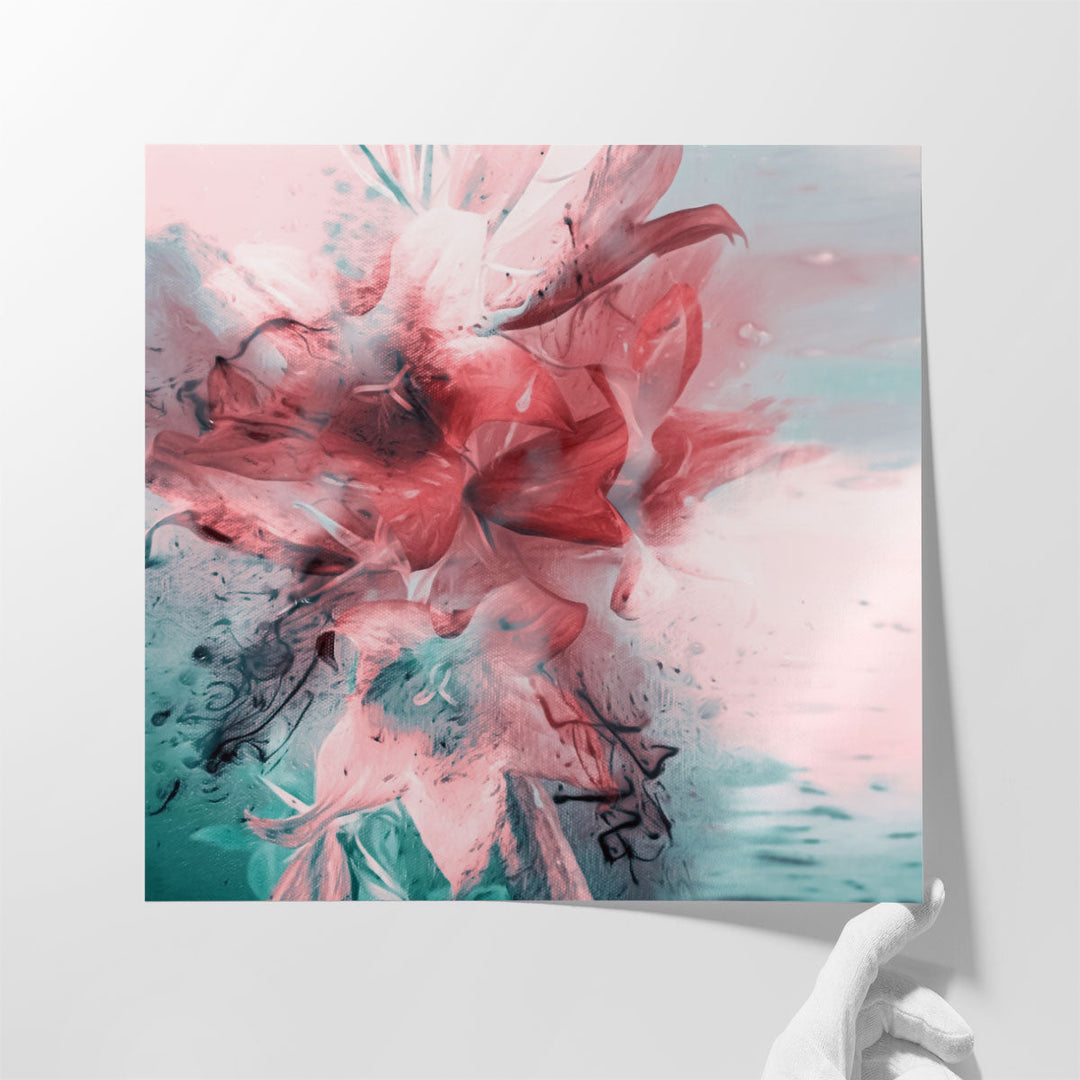 Artistic Lilies Bouquet - Canvas Print Wall Art