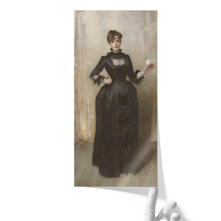 Lady with the Rose - Canvas Print Wall Art