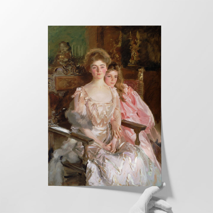 Mrs. Fiske Warren and Her Daughter Rachel - Canvas Print Wall Art