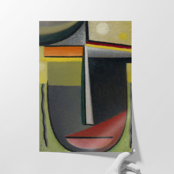 Abstract Head, Inner Vision Green-Gold, 1926 - Canvas Print Wall Art