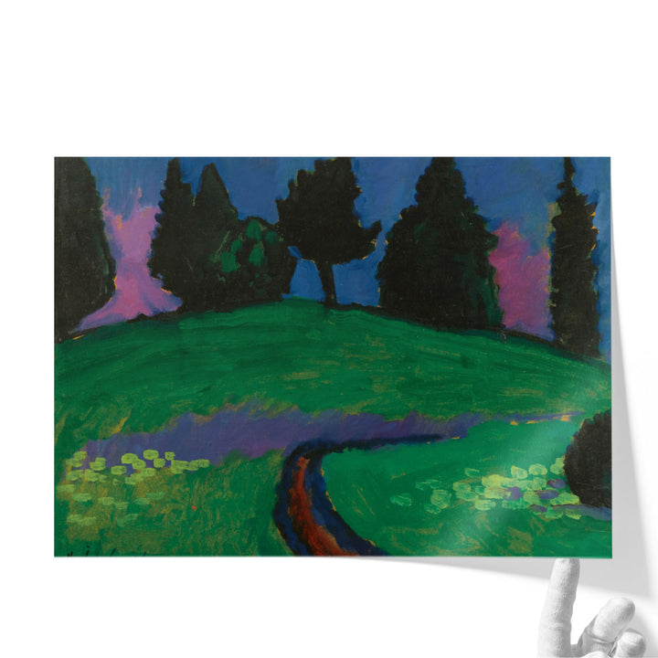 Dark Trees over Green Slope, 1910 - Canvas Print Wall Art
