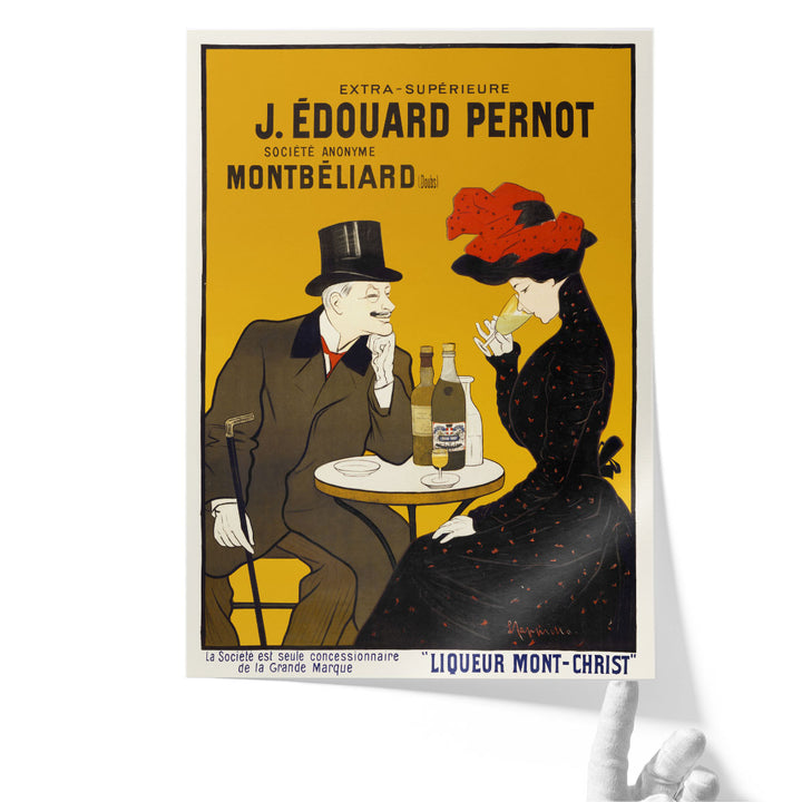 Man and Woman at a Cafe, 1900 - Canvas Print Wall Art