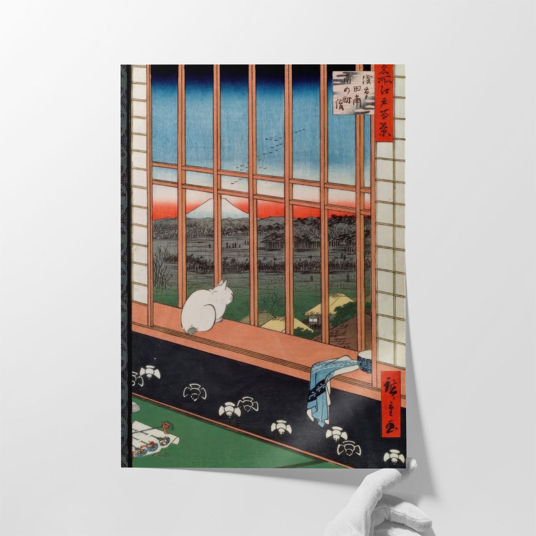 A Cat Sitting on the Window Seat, 19th Century - Canvas Print Wall Art
