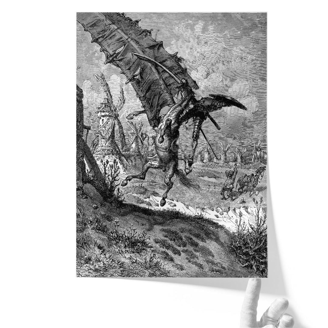 Adventure with the Windmills - Canvas Print Wall Art