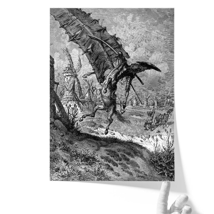 Adventure with the Windmills - Canvas Print Wall Art