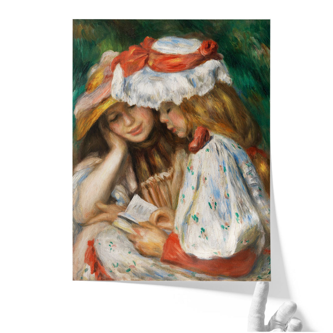 Two Girls Reading, 1890–1891 - Canvas Print Wall Art