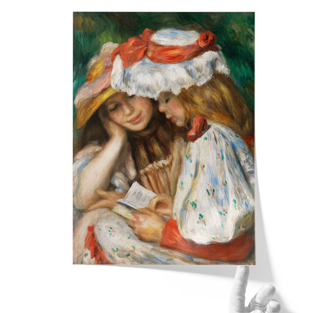 Two Girls Reading, 1890–1891 - Canvas Print Wall Art