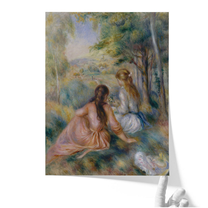 In the Meadow Pierre Auguste Renoir - Canvas Print Wall Art