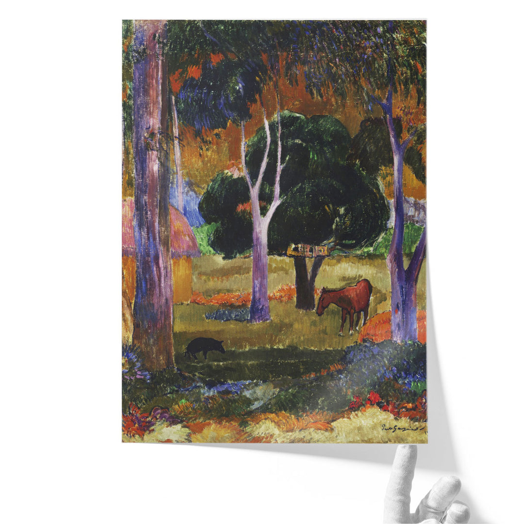 Landscape with a Pig and a Horse 1903 - Canvas Print Wall Art