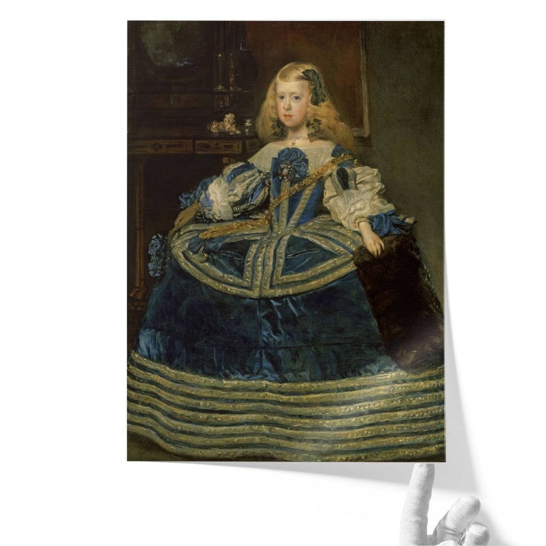 Infanta Margarita Teresa in a Blue Dress - Canvas Print Wall Art