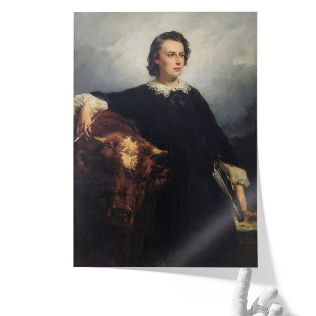 Portrait Of Rosa Bonheur with a Bull, 1857 - Canvas Print Wall Art
