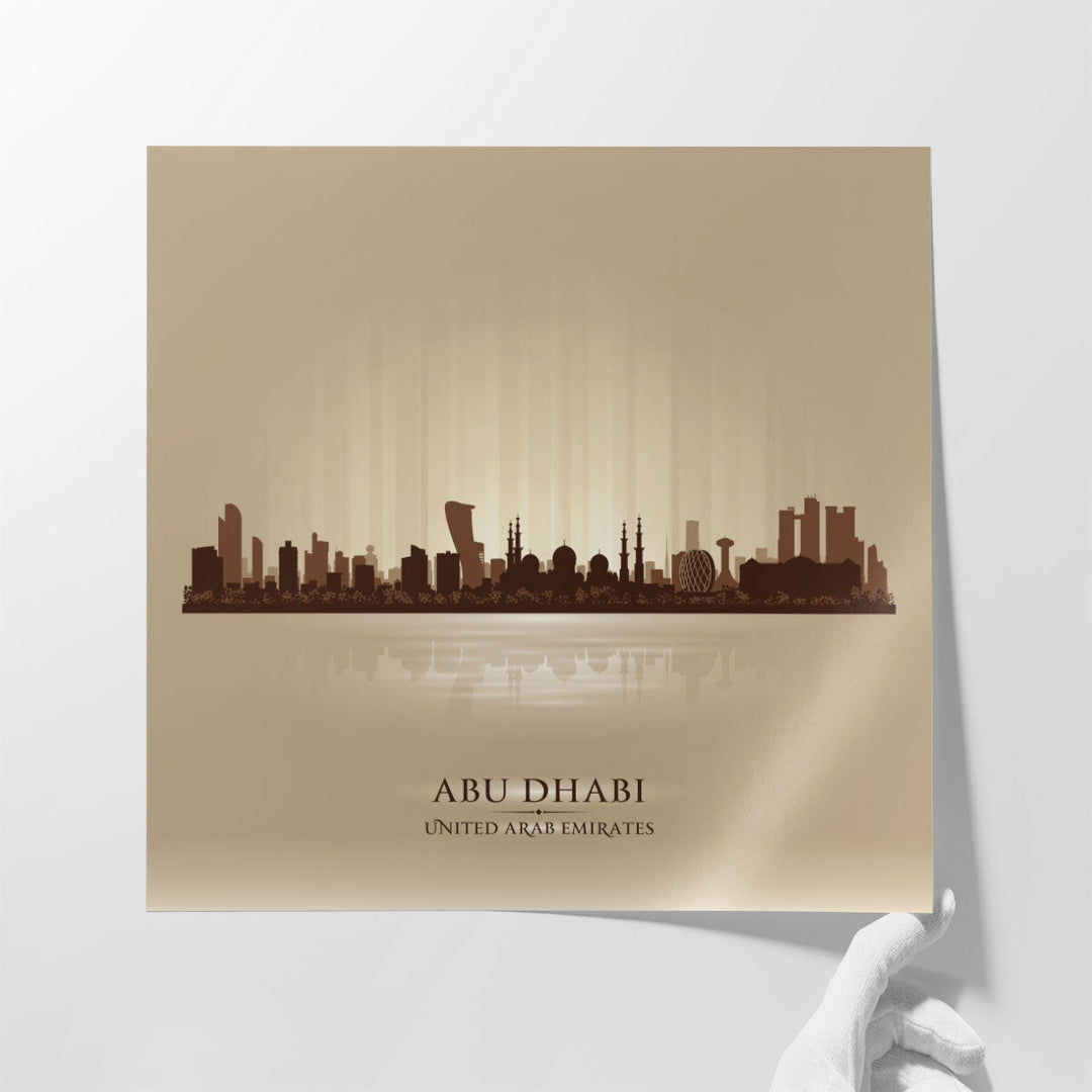 Abu Dhabi, UAE, City Skyline - Canvas Print Wall Art