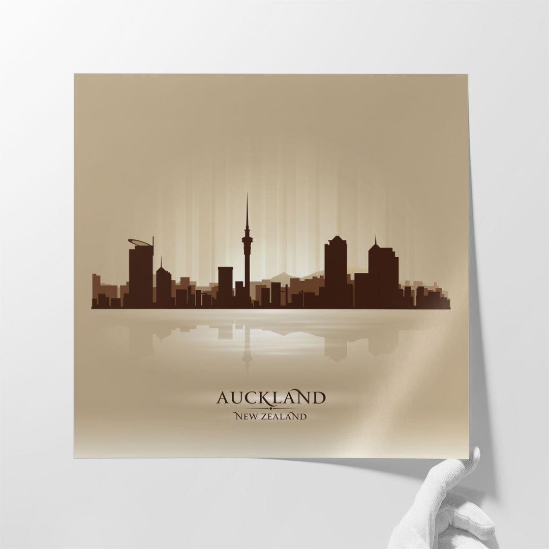 Auckland, New Zealand, City Skyline - Canvas Print Wall Art