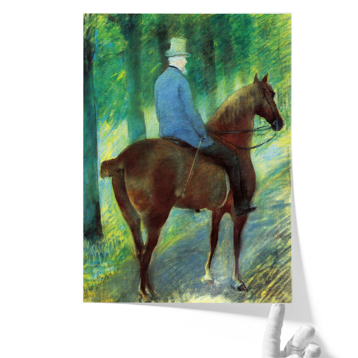 Mr Robert S Cassatt on Horseback - Canvas Print Wall Art
