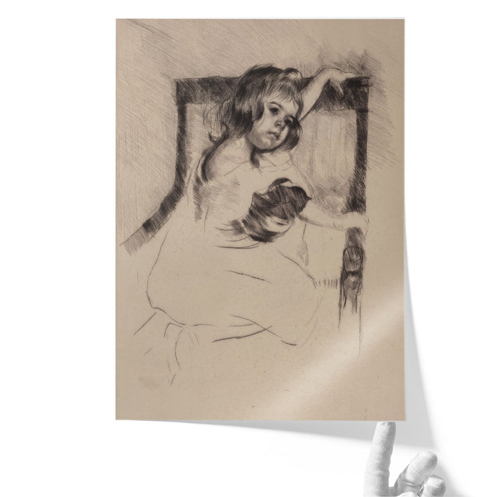 Kneeling in an Armchair - Canvas Print Wall Art