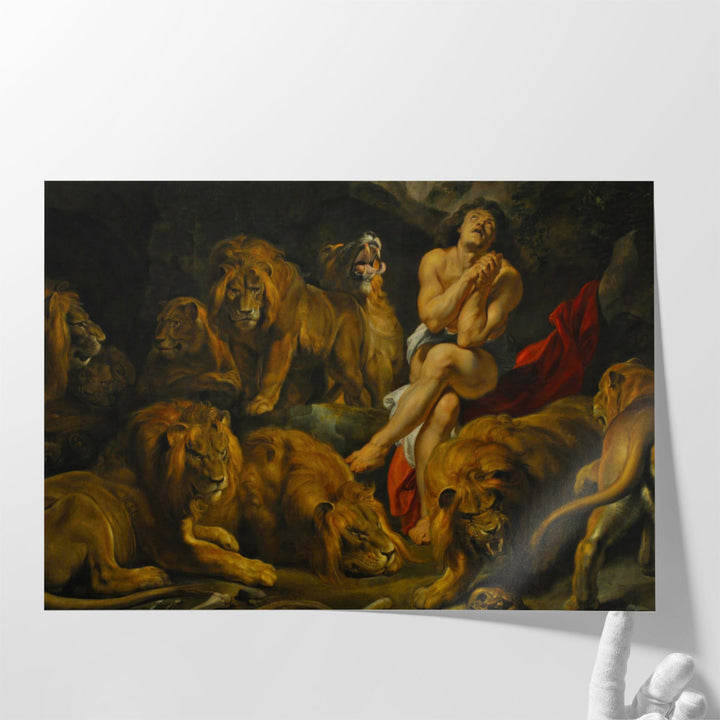 Daniel in the Lion's Den - Canvas Print Wall Art