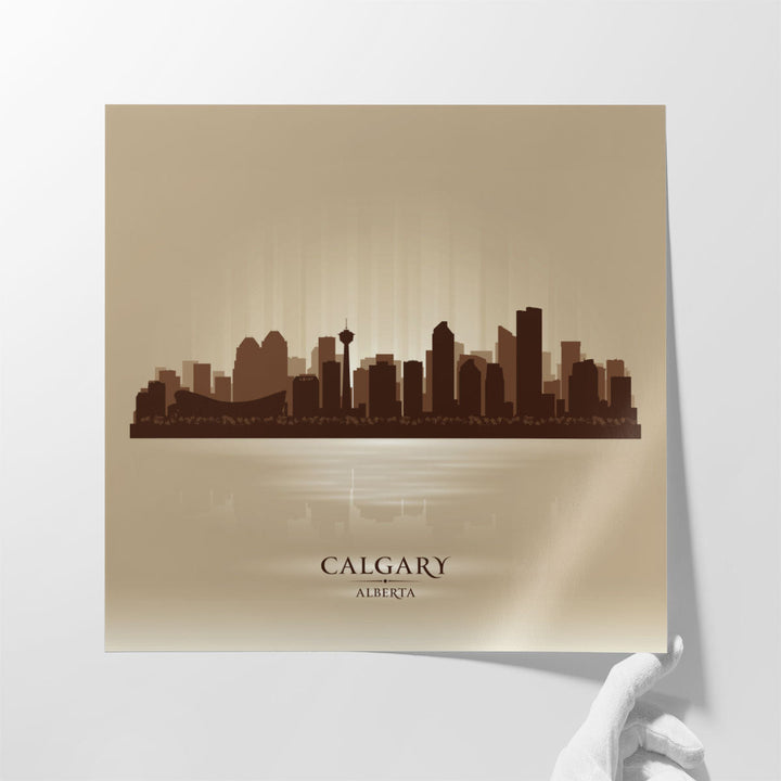 Calgary, Alberta, City Skyline - Canvas Print Wall Art